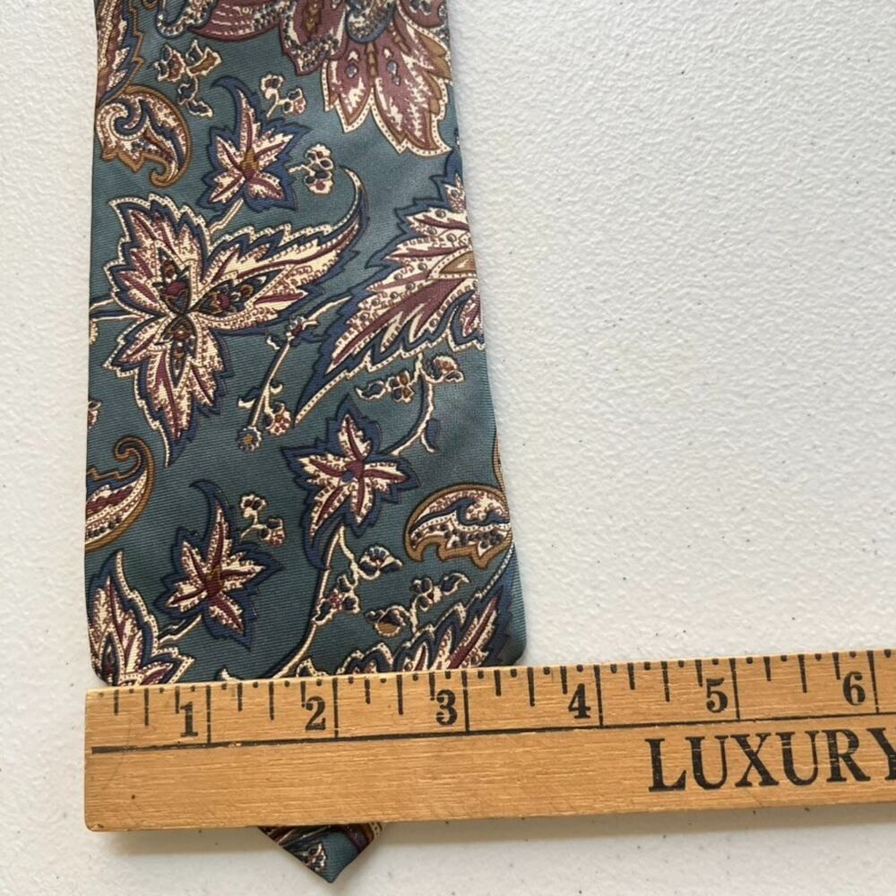 Christian Dior Monsieur Necktie Unisex Muted Multicolor Floral 100% Silk - Picture 6 of 7
